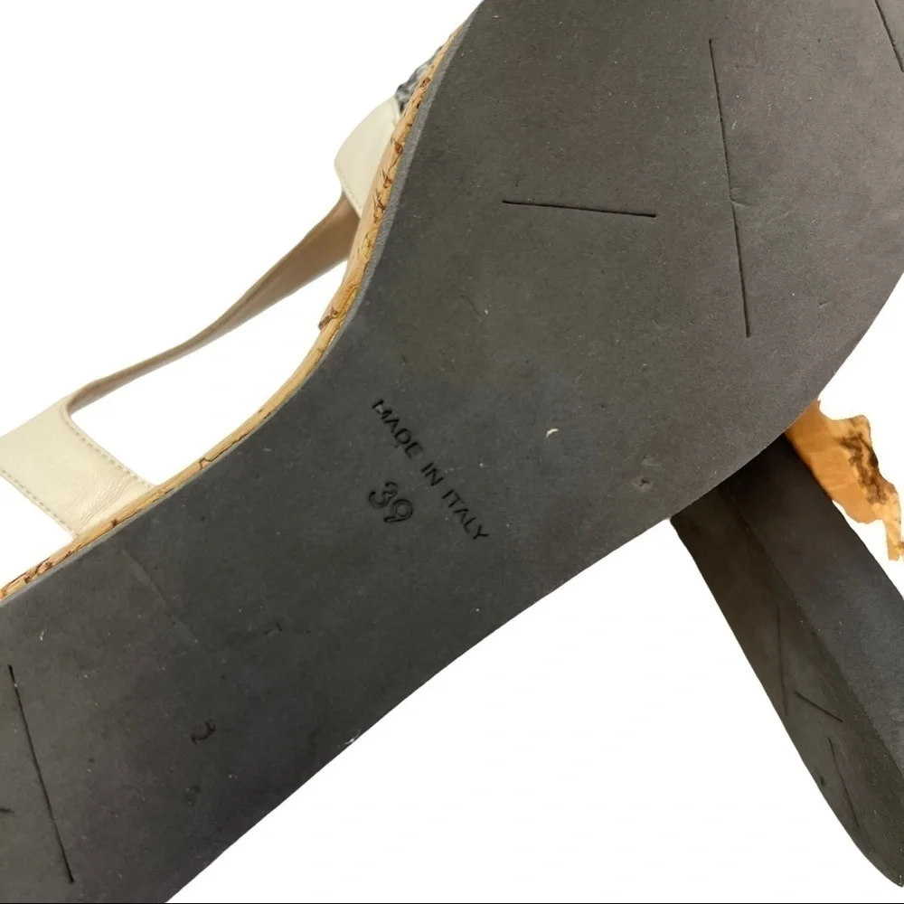 Fabiana Filippi Cork Platform Leather Sandals 39